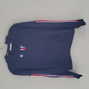 Navy Stateside Softest Fleece Sweatshirt with Knit Detail Size XS